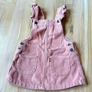 Girls 2T corduroy pink jumper dress